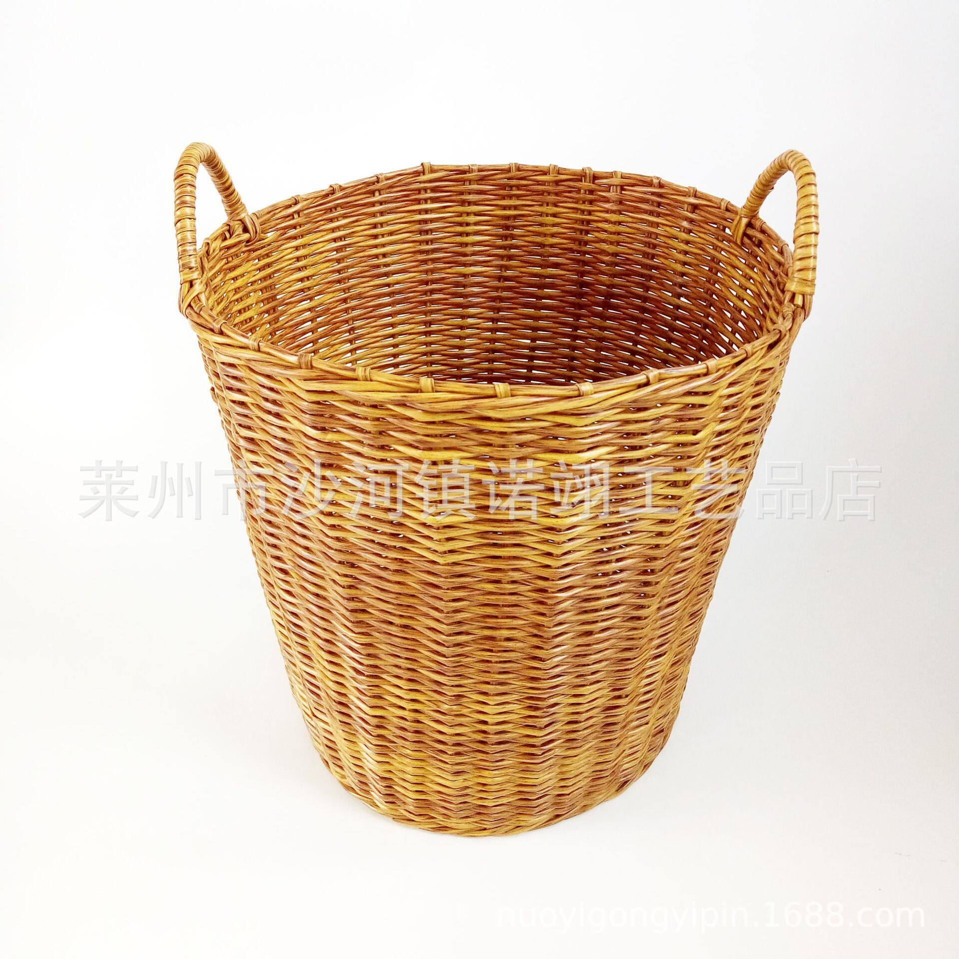 田园可水洗塑编手提编织篮