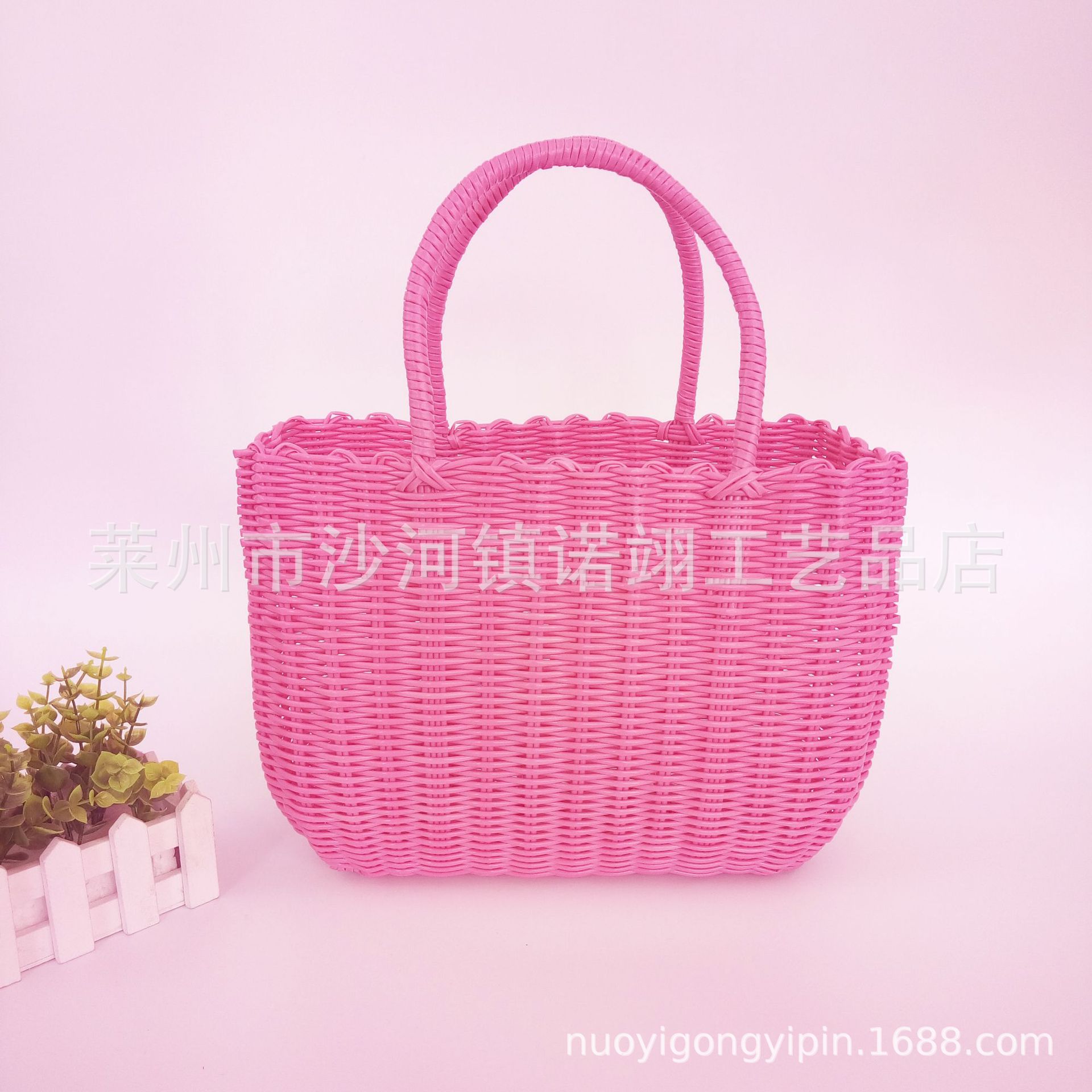塑料手提洗澡篮田园风可水洗
