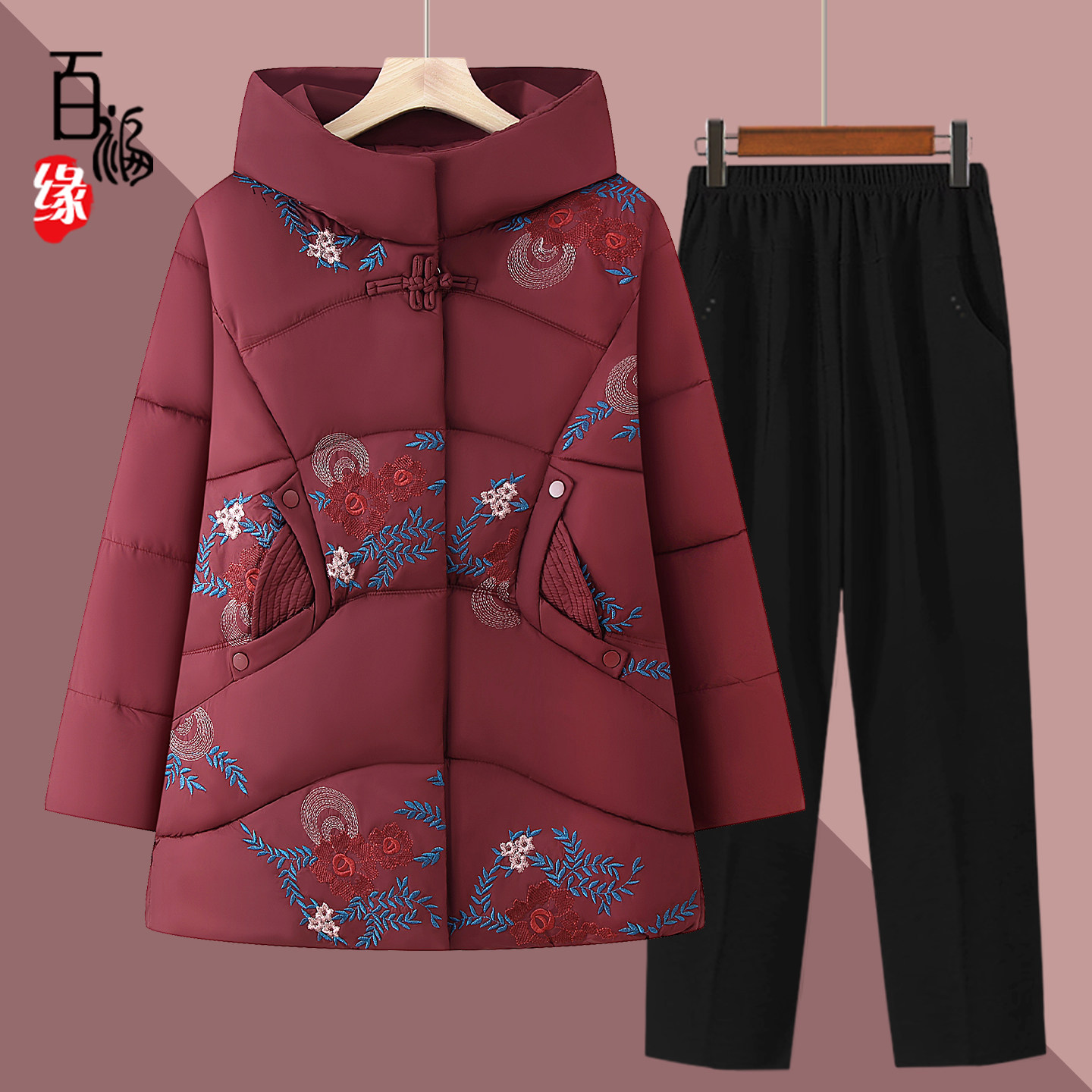 中老年人冬装女奶奶冬装棉服外套