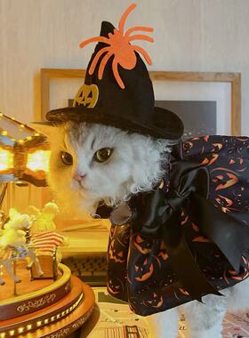 宠物猫咪万圣节衣服狗狗cos装扮斗篷披风搞笑变身装配饰帽子头套