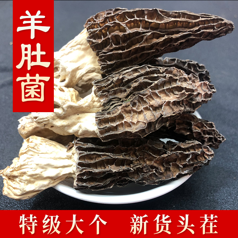 羊肚菌干货100克 非野生羊肚菌 另有新鲜羊肚菌野生 养生菌汤香菇