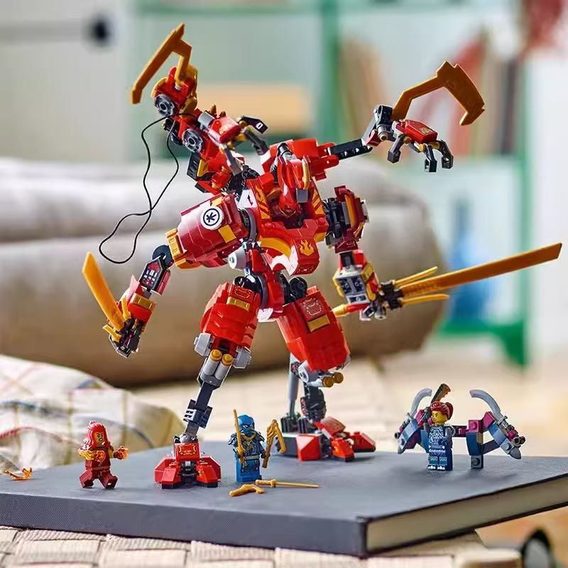 2025新幻影忍者系列神龙崛起2火焰凯的攀登者机甲拼装积木玩具