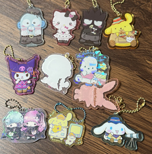 30包邮 日单三丽欧美乐蒂小羊丑鱼库洛米 亚克力挂件 有瑕疵划痕