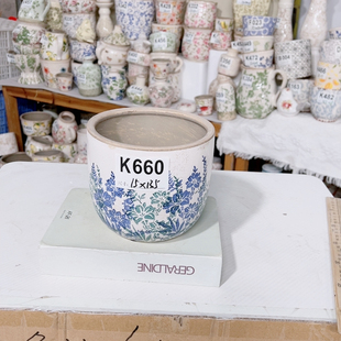 花瓶水培备注做防水 花盆打孔备注 新品 青花