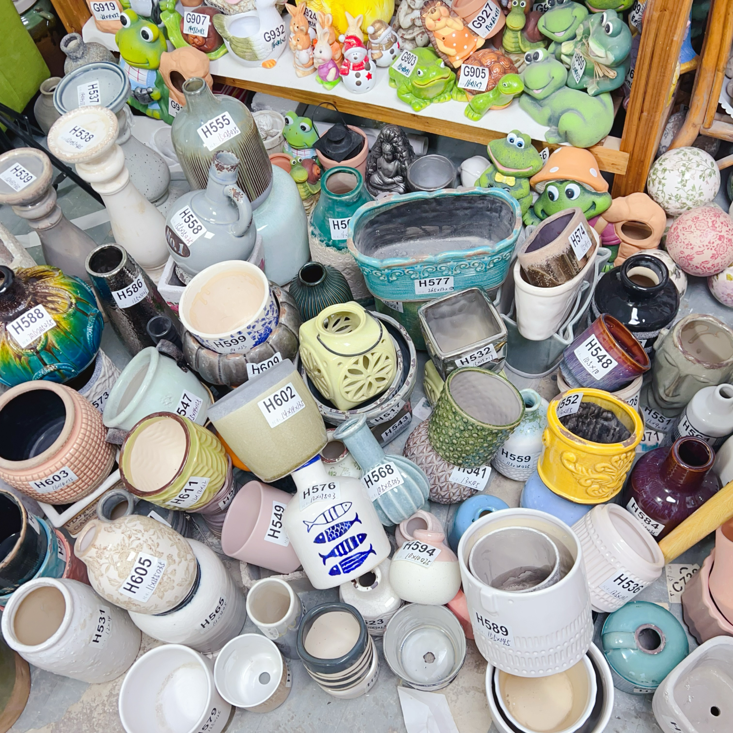 【F二区】孤品一物一拍陶瓷花瓶花盆样品间家具桌面摆件装饰绿植