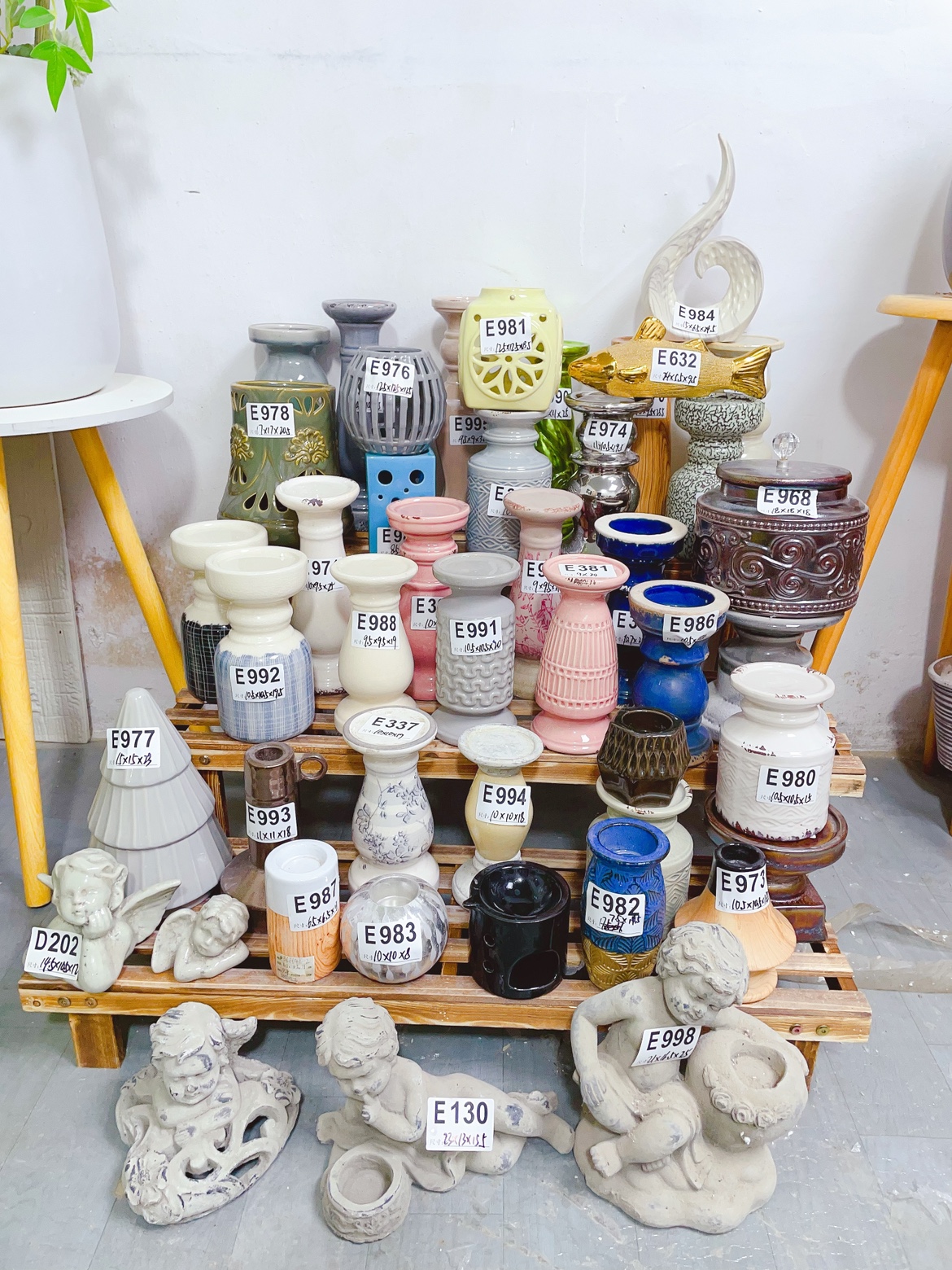 孤品烛台摆件一物一拍陶瓷家居装饰桌面园林工艺品客厅创意餐桌