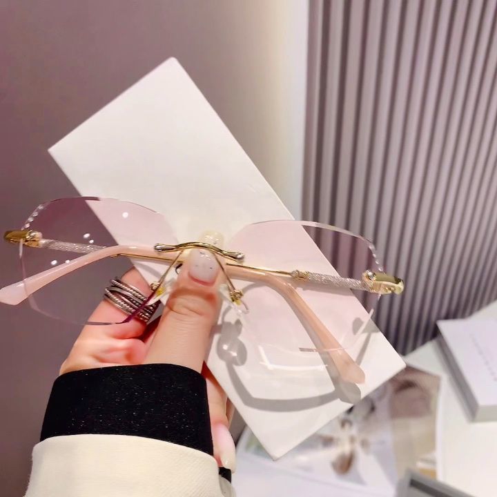 钻石切边时尚优雅老花眼镜防蓝光