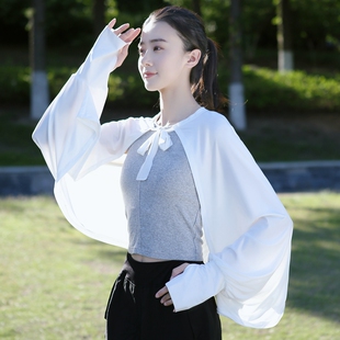 防晒披肩女夏季学开车骑车电动车遮阳神器冰丝宽松披风防晒衣外搭