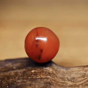 千年阿契美尼德 红玉髓玛瑙珠11.5x11 皮壳包浆熟美 包老保真