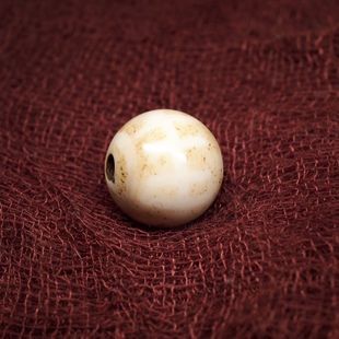 西亚百年邦迪克足球珠 金刚锁图腾 帮提克棕榈木化石镶蚀蛋白石