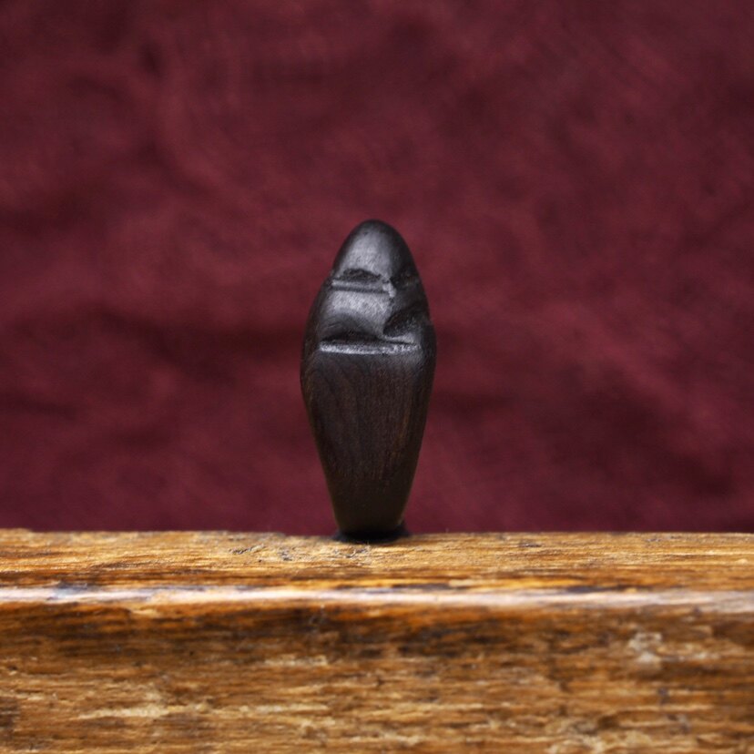 西藏百年摩尼宝型 迷你老木头擦擦吊坠念珠卡子侧挂 皮壳包浆熟美