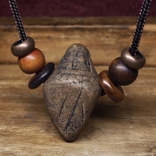 西藏百年娘拉擦擦老魔迪随身护符吊坠 配饰老椰壳老桃木片老紫铜