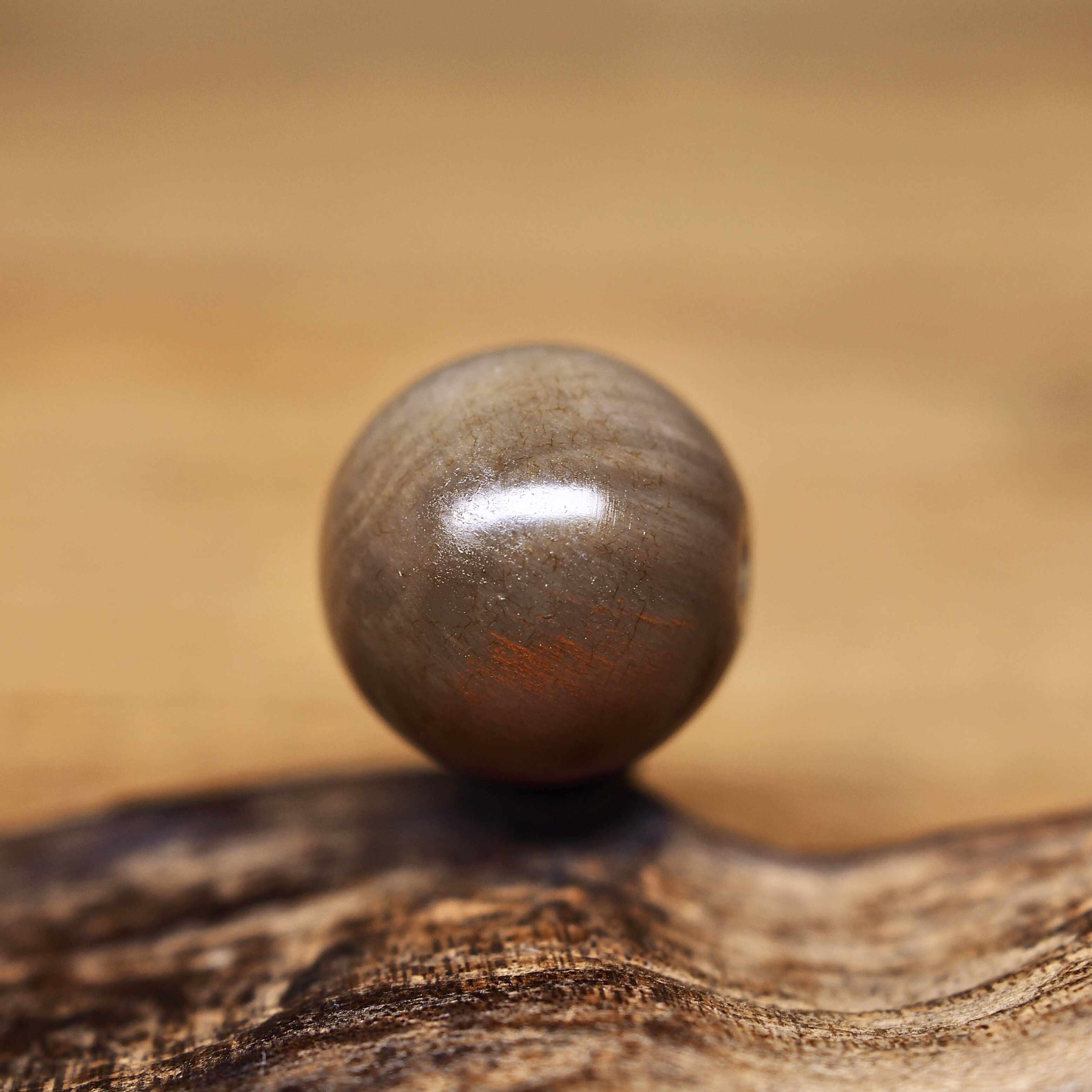 西亚百年红褐色老玛瑙圆珠古珠12.2x11.7 皮壳包浆熟美 包老保真