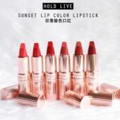 HOLD LIVE日落唇色口红丝绒滋润不易脱色梅子豆沙枫叶唇膏6色H143