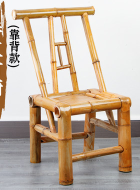 手工竹椅竹桌子火锅快餐店茶桌茶几家用阳台椅休闲桌椅组合靠背椅