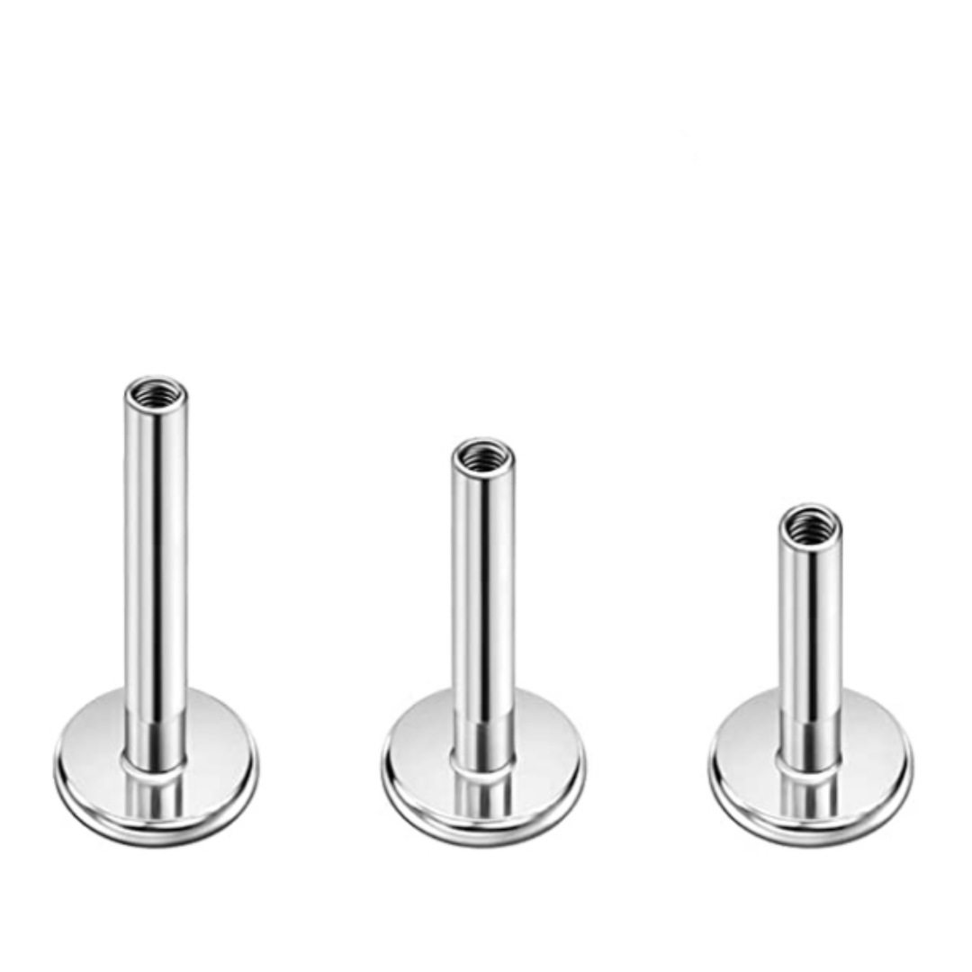 内螺纹内牙替换杆5/7/9/11mm长底座平底杆子唇钉耳钉耳骨钉备用杆