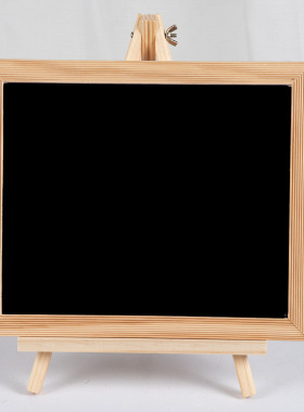 小黑板儿童书法字画画板商店写字板带支架板家居可移动木质摆件