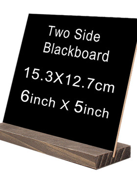 创意双面小黑板摆件家居装饰酒店吧台写字板圣诞节黑板木质