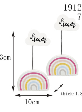 欧式留言夹可爱名片夹木质彩虹照片夹婚庆便签夹学生家居可爱