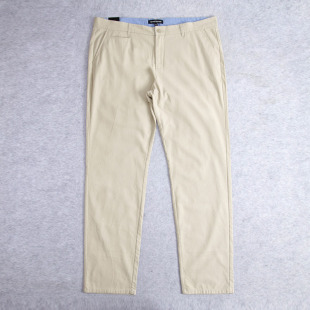 男士 青年锥形薄款 春秋季 男装 裤 中腰长裤 免烫断码 休闲拉链麻棉时尚