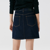 NO.93复古高腰a字半身裙深蓝黑原色牛仔短裙女小个子2025夏季 新品