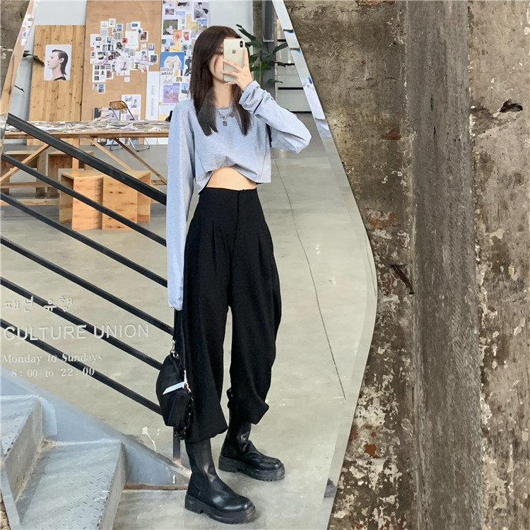 Real shot! Real price! Black high waisted suit pants