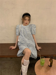 Real shot! Real price! Advanced bubble sleeve dress