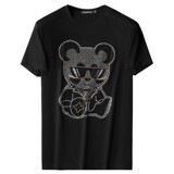 2024年新款短袖T恤钱塘3019TX2129P65平铺黑色，男装T恤，电商A023