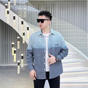 2025年新款翻领撞色阔版棉夹克 钱塘3019-JK9316 P120 真模蓝色,男装夹克,电商A023