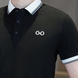 商标已注册2026年新款短袖POLO衫3019-PL3022P55真模黑色，男装T恤，电商A023