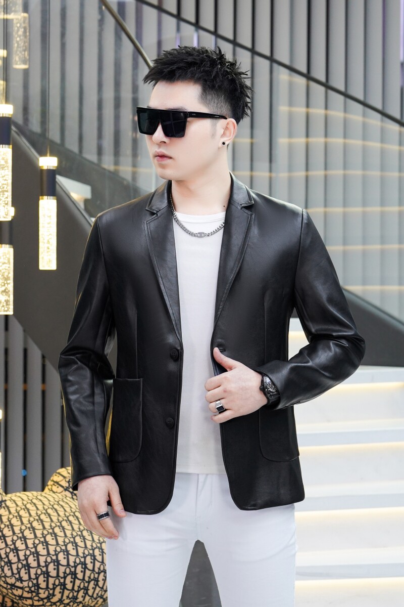 2026年新款男士修身PU西装大码西服钱塘3019X6727P160真模,男装西服,电商A023