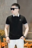 商标已注册2026年新款短袖POLO衫3019-PL3022P55真模黑色，男装T恤，电商A023