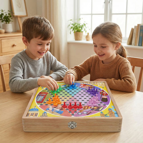 磁吸跳棋+飞行棋+高端榉木材质