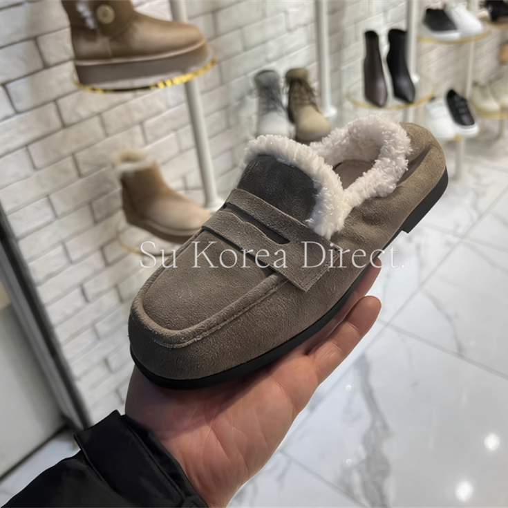 韩国复古真皮加绒乐福鞋女首尔留学生冬季一脚蹬保暖百搭豆豆鞋,女鞋,乐福鞋（豆豆鞋）,淘宝优惠券,粉丝福利购,淘宝优惠卷