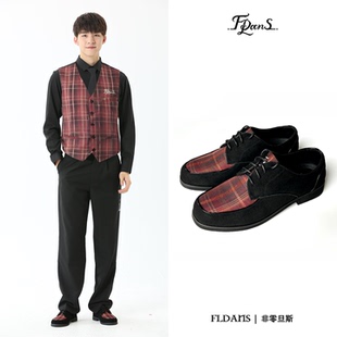 非零旦斯 酒红金格 放克跟鞋Popping鞋子街舞Locking皮鞋