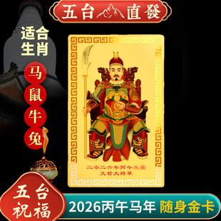 2026丙午马年文哲大将军卡太岁卡十二生肖马鼠牛兔卡本命年男女