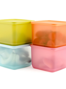 特百惠 1L新冷藏方盒 冰箱收纳储藏保鲜盒 密封干货零食盒