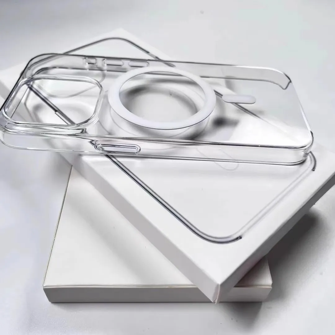 适用iPhone17PROMAX官方透明磁吸手机壳苹果15不发黄三包保护套14