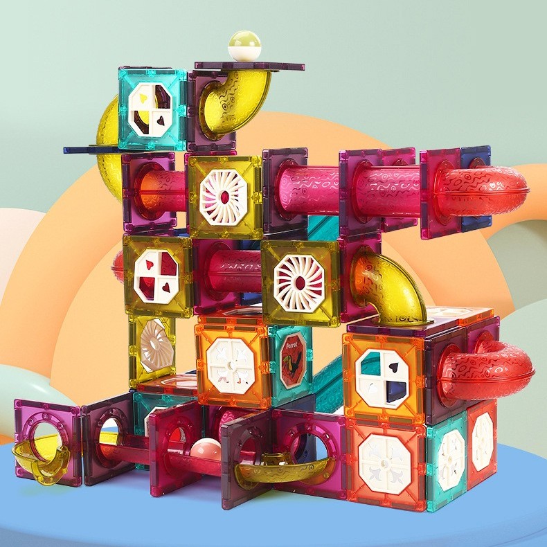 六一儿童节礼物彩窗磁力片管道