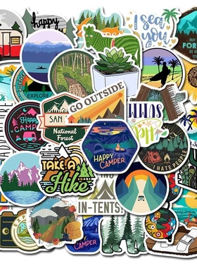 50 Sheets/set Youth Cool Stickers Outdoor Adventure Travel S