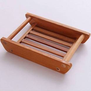 Natural Wood Soap Dish Portable Shower Soap Holder Non-slip