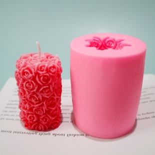 3D Rose Flower Candle Wax Silicon Soap Mold  Resin Crafts Ca