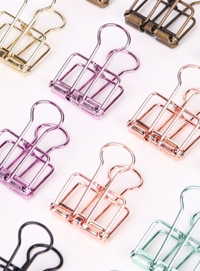 10PCS Cute Kawaii Colorful Metal Clip Paper Notes Clips for