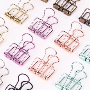 10PCS Cute Kawaii Colorful Metal Clip Paper Notes Clips for