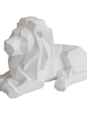 Lion Resin Model Crafts Ornaments Office Bar Lion Faith Scul