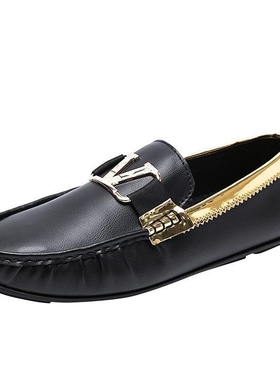 AGSan Men Casual Natural Leather Loafers Winter Shoes Genui