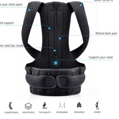 back posture corrector back pain relief support waist straps
