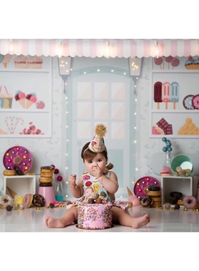 MEHOFOTO Candy Bar Ice Cream Parlor Celebration Background