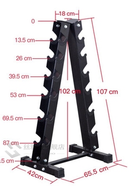 Dumbbell rack can be placed at home s hexagonal plastic pla