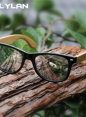 Oulylan Vintage Wooden Leg Sunglasses Men Women Luxury Bran